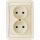 МИМОЗА Розетка 2гн.б/з кремовая 07539