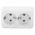 ОЛИМП Розетка 2м. с/з белая 16А о/у ОЛИМП Розетка 2м. с/з белая 16А о/у