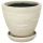 Горшок Полоски низкий слоновая кость .d41*h35см  U0807
