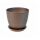 Горшок Бутон винил шоколад. 21см  410132/ВН 04/4
