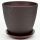 Горшок Бутон винил шоколад. 18см  410125/ВН 04/3