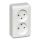ЭТЮД Розетка РА 16-005В 2-я б/з о/у белая