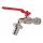 Кран шаровой водоразборный НР 1/2" ручка,  со штуцером 276948