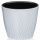 Кашпо со вставкой КЕРАМА 2,3л белый 662678