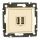 Legrand Valena Розетка 2гн. USB крем  774170