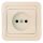 МИМОЗА Розетка 1гн.б/з кремовая