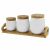 Набор из 3 банок 1000/600/360мл. на подставке BAMBOO Фарфор 140-132