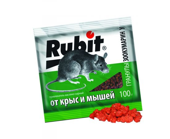 Зоокумарин Рубит+ гранулы 100г сырный  342003