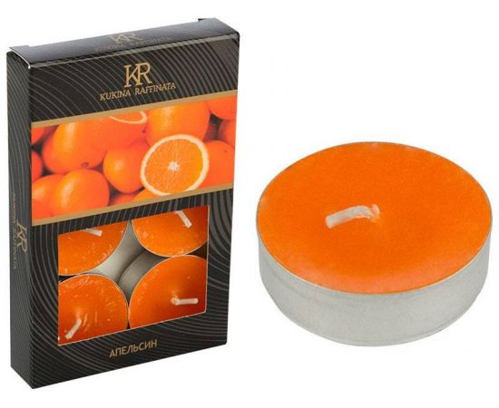 Свечи чайные ароматические 6 шт Апельсин 7910/310-076