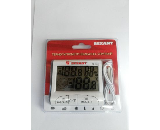 Термогигрометр комн.-уличный REXANT  70-0515