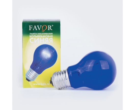 Лампа биспираль.синяя терапевтическая FAVOR E27 220V A55C 60W