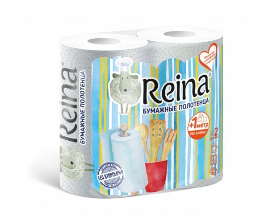 Бумажные полотенца Reina 2-хсл. 2шт