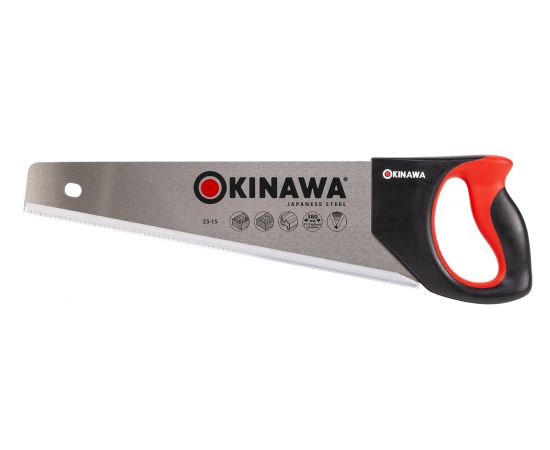 Ножовка по дереву OKINAWA с мелким зубом 380мм 23-15
