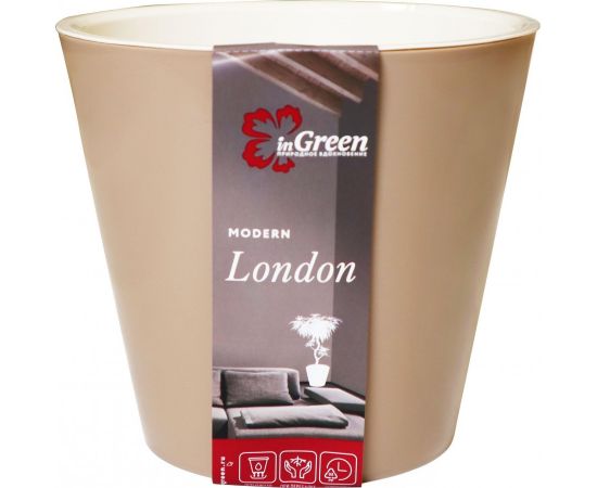 Горшок для цветов InGreen коллекция London D280  10,5л Молочный шоколад ING620810047