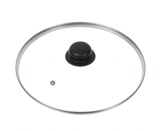 Крышка для посуды стекло 26см металлический обод Daniks Д4128Ч 430304