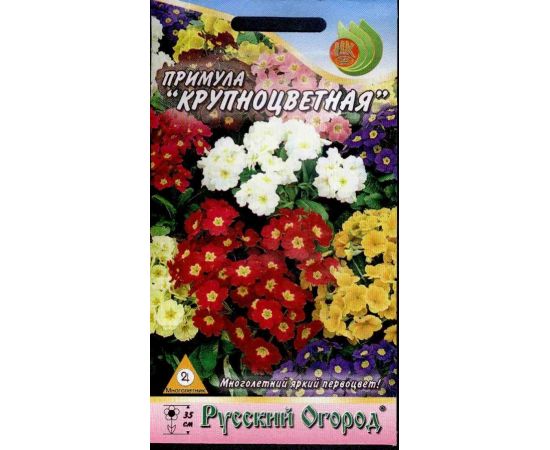 Семена Русский Огород Примула Крупноцветковая 0,05г смесь