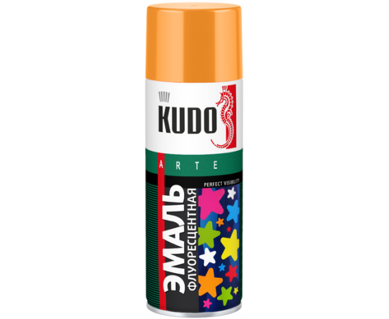 Эмаль KUDO 520мл аэрозоль флуоресцентная оранжево-желтая KU-1205