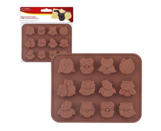 Форма для шоколадных конфет силик.СОВЫ  80-330