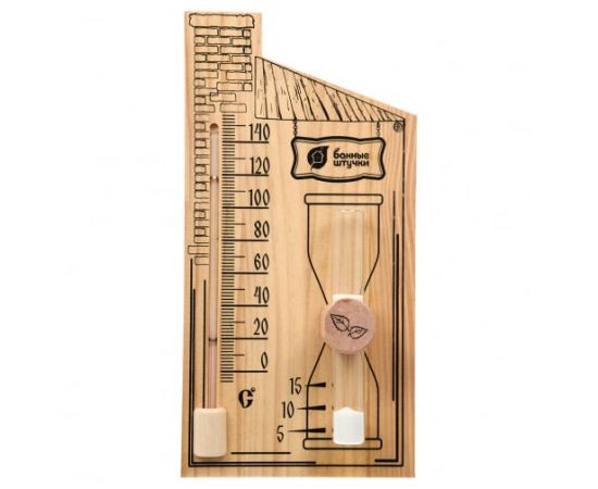 Термометр для бани и сауны с песочными часами Банные Штучки  18036