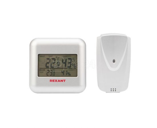 Термометр электронный S3341BF с часами и беспроводным выносным датчиком Rexant 70-0596