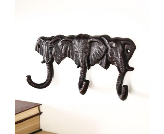 Крючки декоративные металл "Три слона" 12х25,5х4 см   5399817