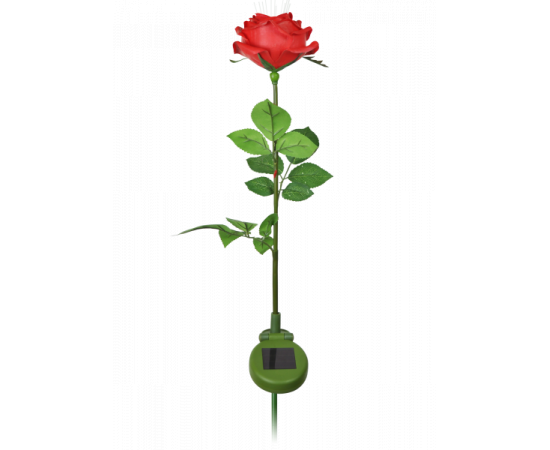 Фонарь садовый на солнечных батареях 376 роза красная Космос 17115