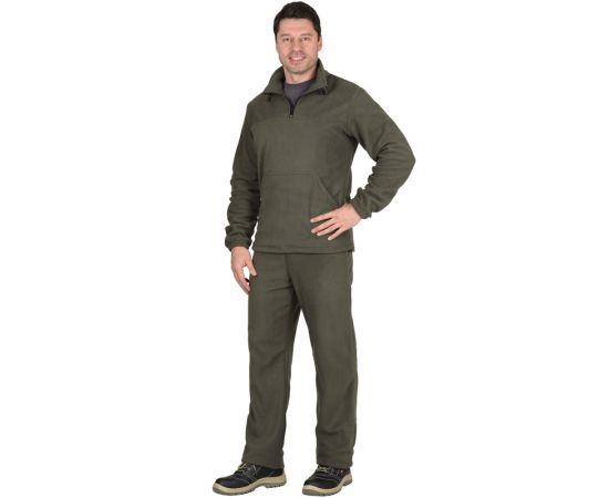 Костюм Флисовый куртка, брюки оливковый, Размер: 104-108/182-188