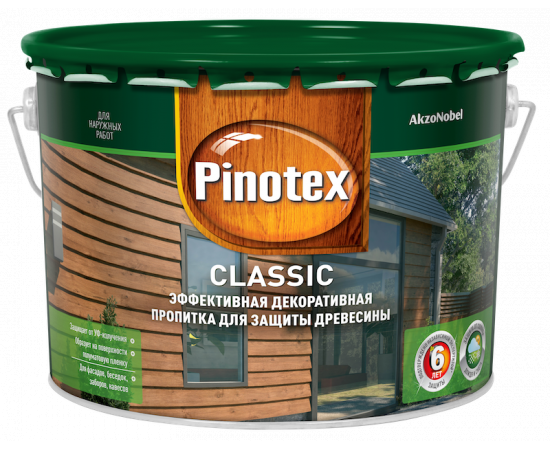 Пинотекс 9 бесцветный  классик фасадная пропитка для дерева / Pinotex Classic