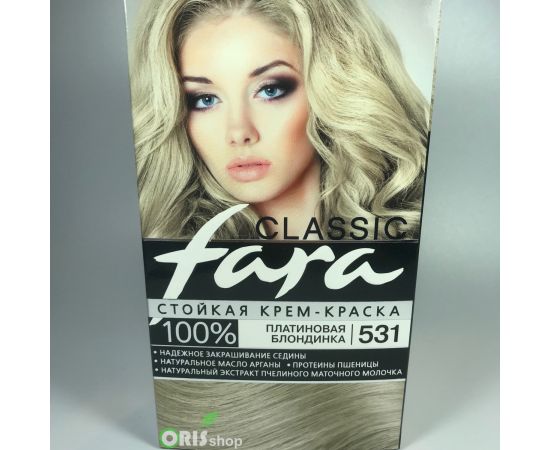 Краска для волос FARA №531 Платиновая блондинка