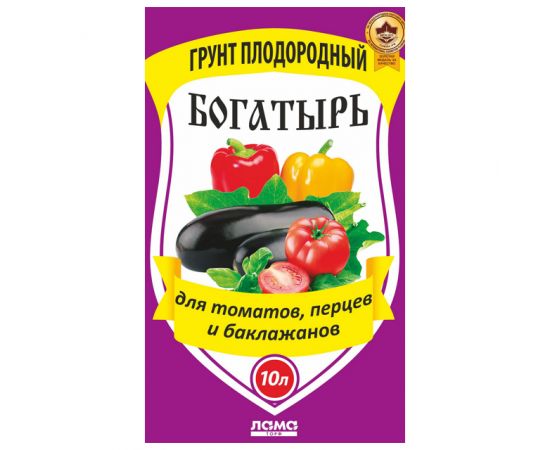 Грунт Богатырь для томатов,перцев и баклажанов 10л Лама Торф 274-3