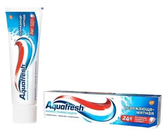Зубная паста Аквафреш  Освежающая -мятная  (синяя)  50мл