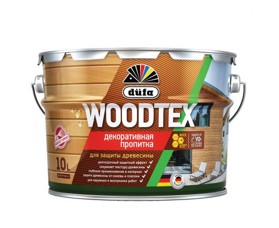 Пропитка декоративная Dufa Woodtex орех 10л