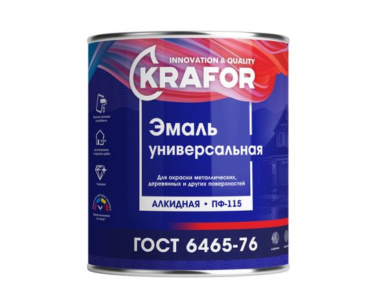 Эмаль ПФ-115 KRAFOR 0,8кг Салатная  206147