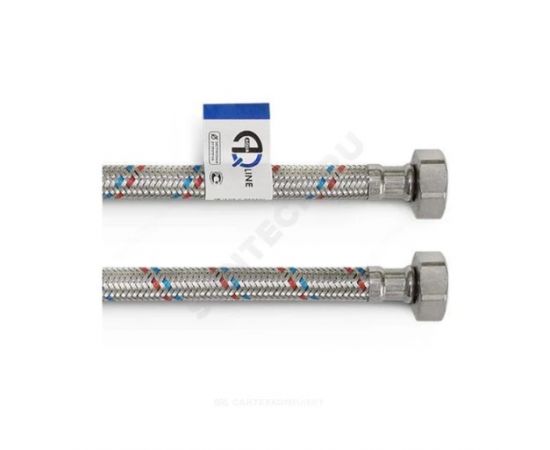 Подводка гибкая для воды Н1/2"-Н1/2" нерж 1,2м AQUALINE 01419