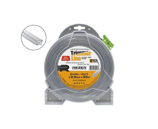 Леска триммерная 3,5мм 35м квадрат Ultra-pro Dual-cut REZER 03.007.00167