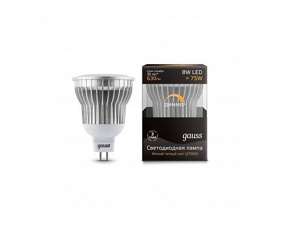 Лампа Gauss LED MR16 8W GU5.3  2700K EB101105108