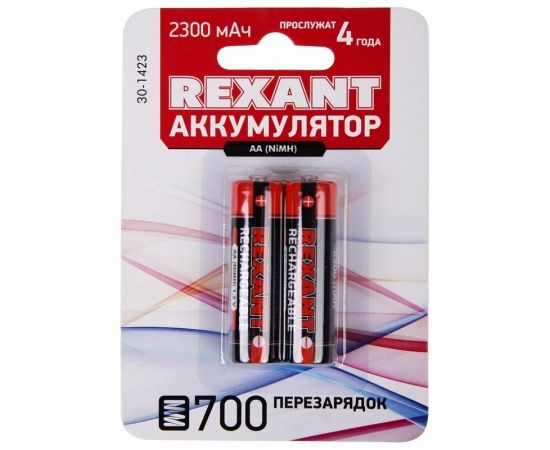 Аккумулятор AA 1.2В 2300мА.ч 1шт Rexant  30-1423