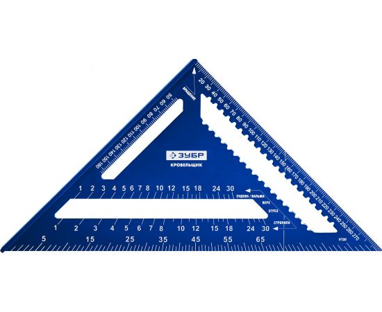 Угольник ЗУБР кровельный универсальный 300мм 5 в 1  34391-30
