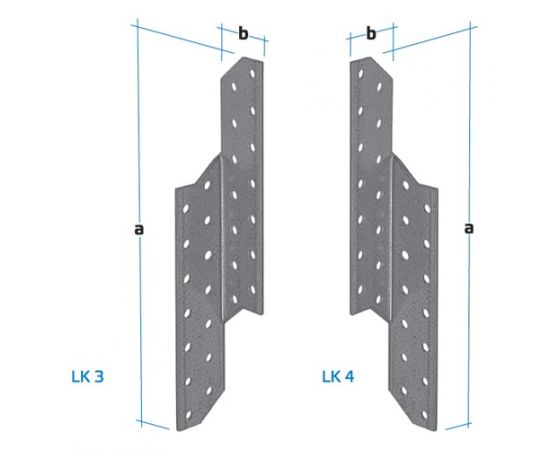 Крепление стропил LК1 32*170мм левое  4661/466107/466108/517261