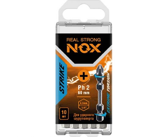 Бита PH2*60мм NOX STRONG  1шт  333260#