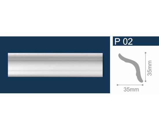 Плинтус потол.СОЛИД бел Р02(б2)