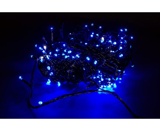 Гирлянда светод. А-244 BLUE/WITH FLASH 200LED 18м влагозащ.