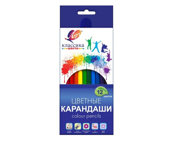 Набор цветн.карандашей 12шт  042728/ 1710-08