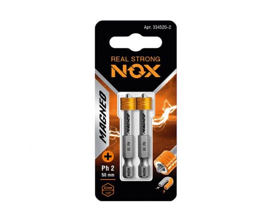 Бита PH2*50мм с ограничителем NOX Strong Magneo 2шт 334520-2