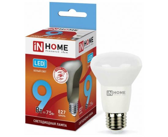 Лампа светодиодная LED-R63-VC 9Вт 230В Е27 4000К 810Лм IN HOME