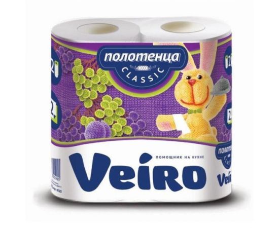 Бумажные полотенца VEIRO classic 2-х слойн. 2шт 12*40