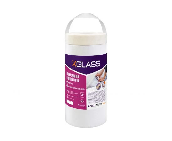 Пленка защитная с клейкой лентой X-Glass 1800мм*20м 190315