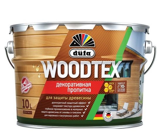 Пропитка декоративная Dufa Woodtex белая 9л