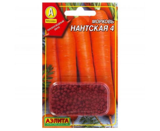 Семена АЭЛИТА Морковь Нантская 4 драже 300шт ± 5%