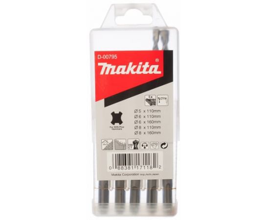 Набор буров Makita SDS+ 5шт  D-00795
